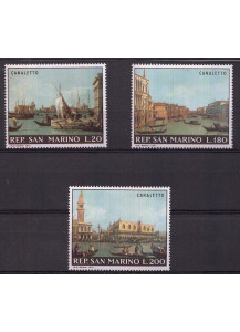 1971 San Marino Salviamo Venezia 3 valori nuovi Sassone 824-6